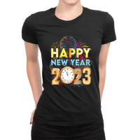 Happy New Year 2023 New Years Eve Party Countdown 2023 Gifts Ladies Fitted T-shirt | Artistshot