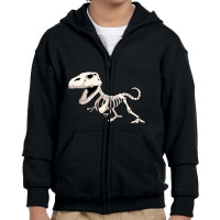 Dinosaur Skeleton Paleontology Youth Zipper Hoodie | Artistshot