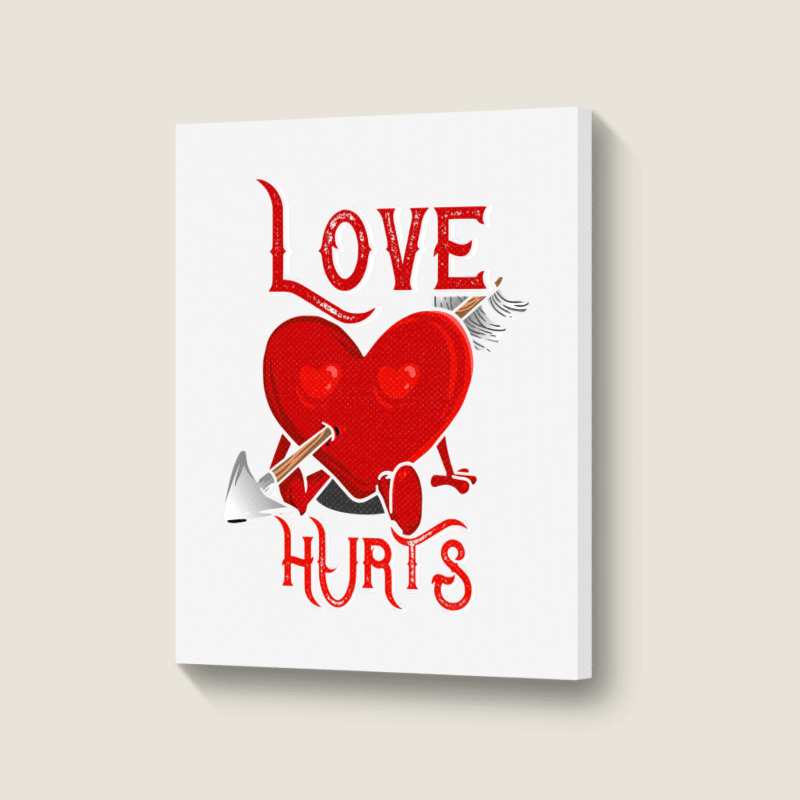 Cupid Arrow Love Hurts Valentines Day Portrait Canvas Print | Artistshot