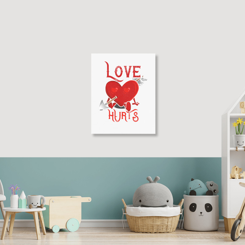 Cupid Arrow Love Hurts Valentines Day Portrait Canvas Print | Artistshot