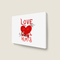 Cupid Arrow Love Hurts Valentines Day Landscape Canvas Print | Artistshot