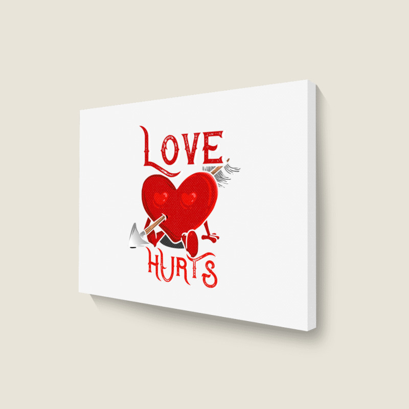 Cupid Arrow Love Hurts Valentines Day Landscape Canvas Print | Artistshot