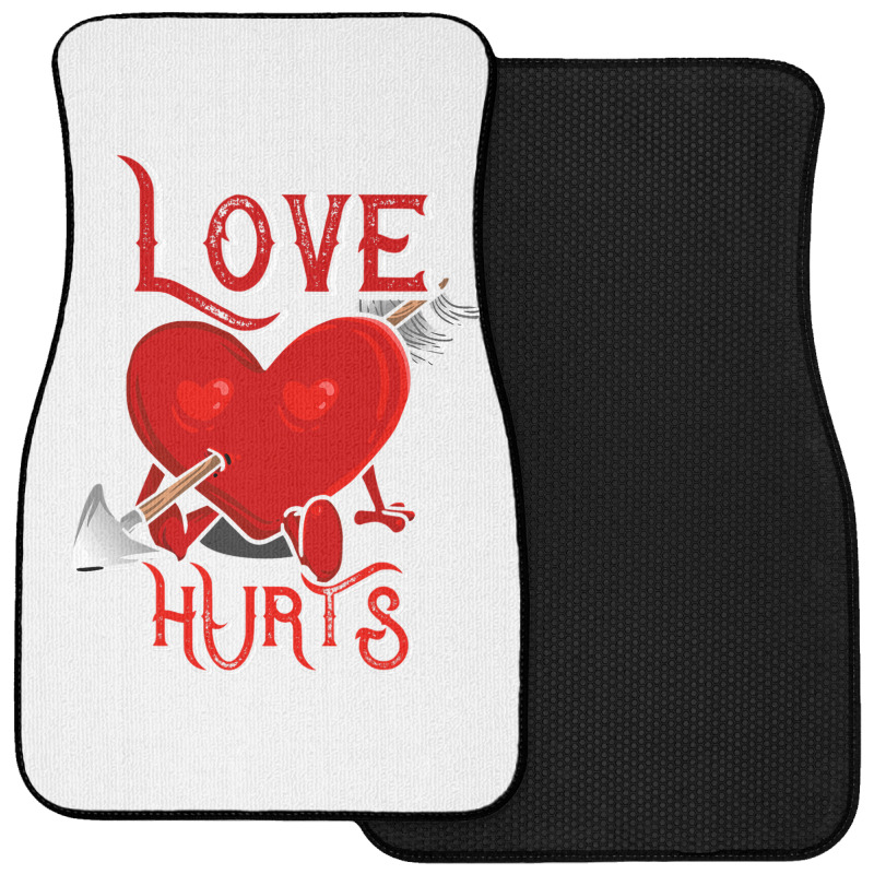 Cupid Arrow Love Hurts Valentines Day Front Car Mat | Artistshot