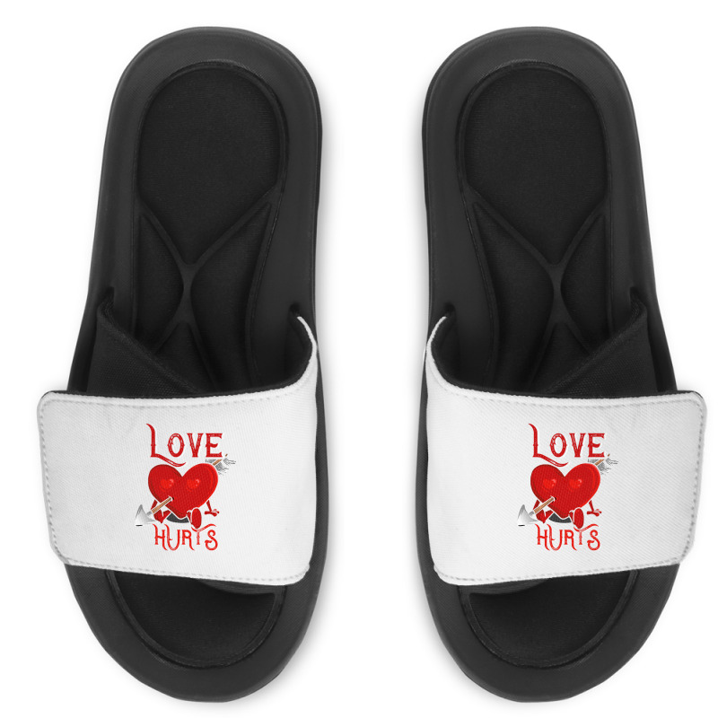 Cupid Arrow Love Hurts Valentines Day Slide Sandal | Artistshot