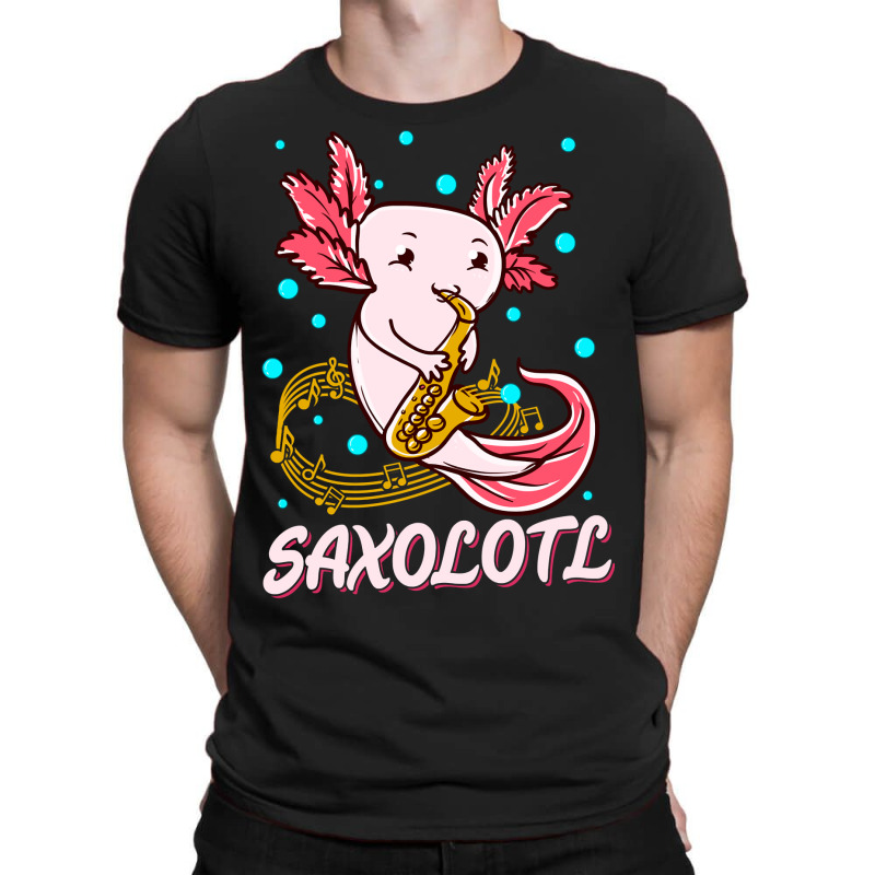 Saxolotl Sax Playing Axolotl Pun Walking Fish-ntnmd T-shirt | Artistshot