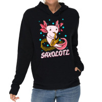 Saxolotl Sax Playing Axolotl Pun Walking Fish-ntnmd Lightweight Hoodie | Artistshot