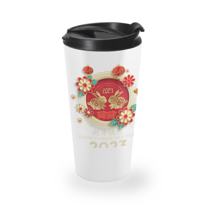 Happy Lunar New Year 2023 Year Of The Rabbit Travel Mug | Artistshot