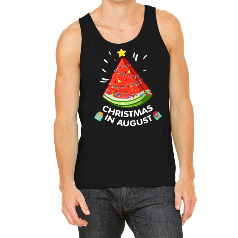 Christmas In August Watermelon Santa Summer Tree Tank Top by ElizabethAtist | Artistshot