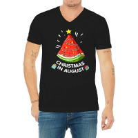 Christmas In August Watermelon Santa Summer Tree V-neck Tee | Artistshot