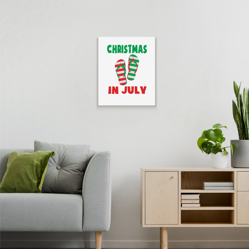 Christmas In July Flip Flop Xmas In July Decorations Party Metal Print Vertical | Artistshot