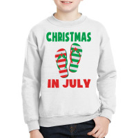 Christmas In July Flip Flop Xmas In July Decorations Party Youth Sweatshirt | Artistshot