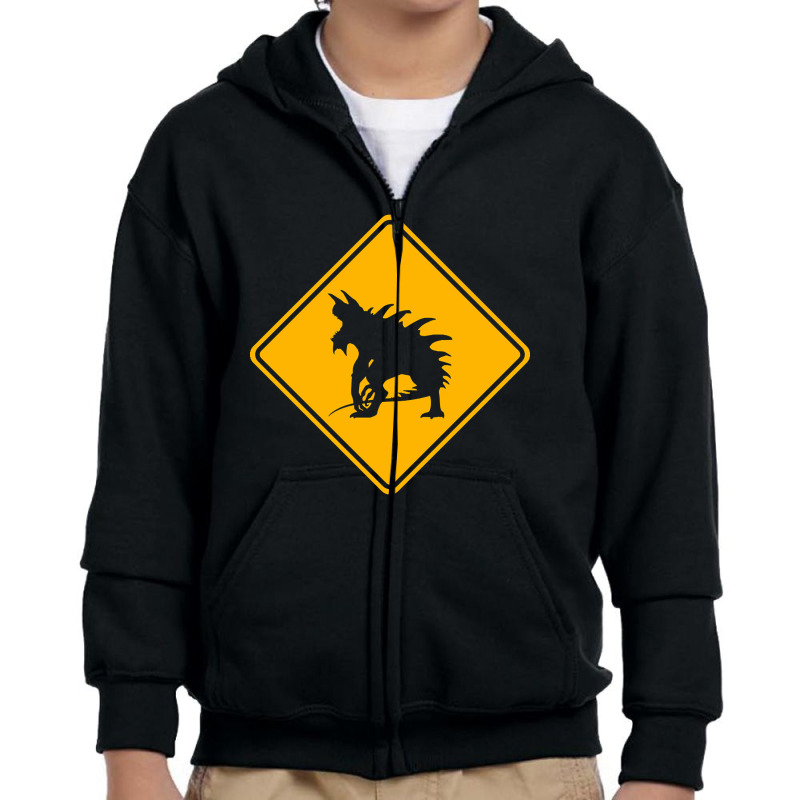 Dnd Tarrasque Crossing Youth Zipper Hoodie by Box Bingham | Artistshot