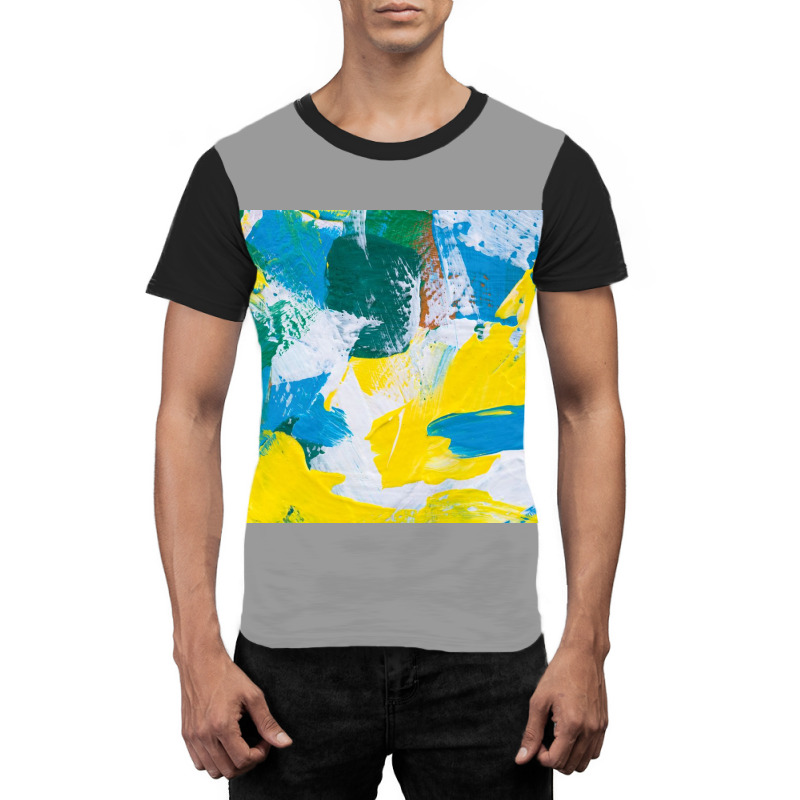 Yellow Paint Textured Graphic T-shirt by ElaineABernard | Artistshot