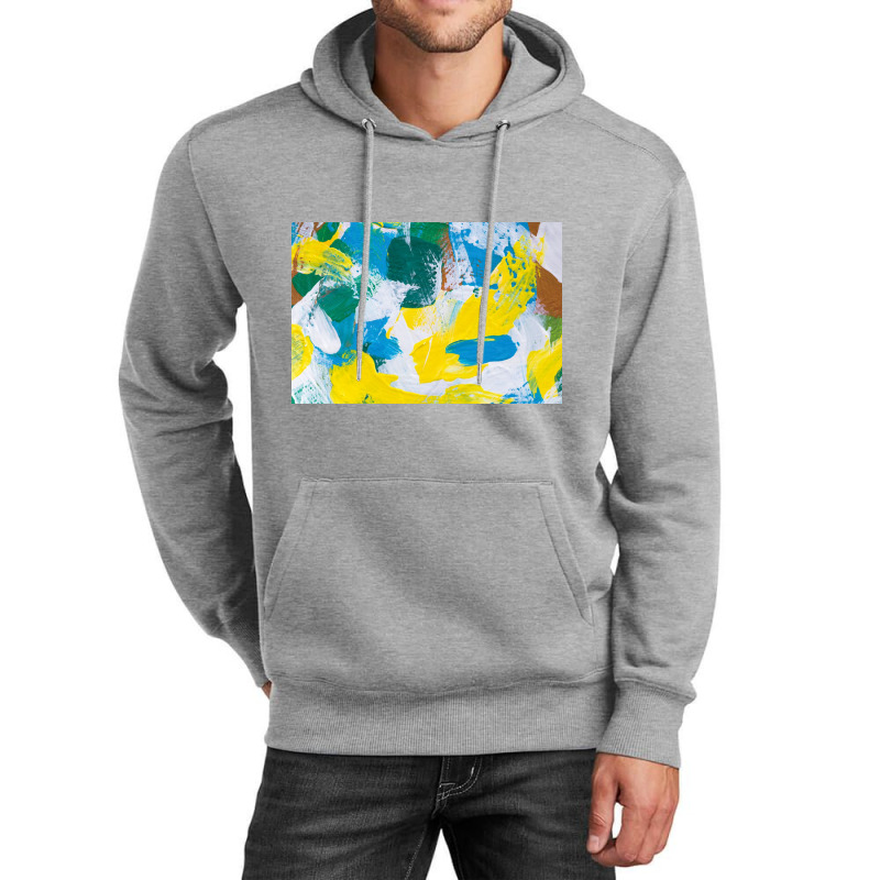 Yellow Paint Textured Unisex Hoodie by ElaineABernard | Artistshot