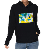 Yellow Paint Textured Lightweight Hoodie | Artistshot