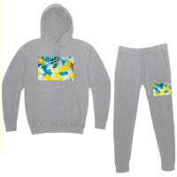 Yellow Paint Textured Hoodie & Jogger Set | Artistshot