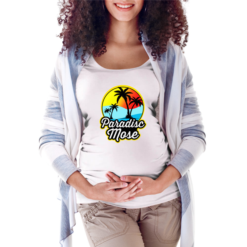 Summer Paradise Mose Maternity Scoop Neck T-shirt by brendajackson | Artistshot