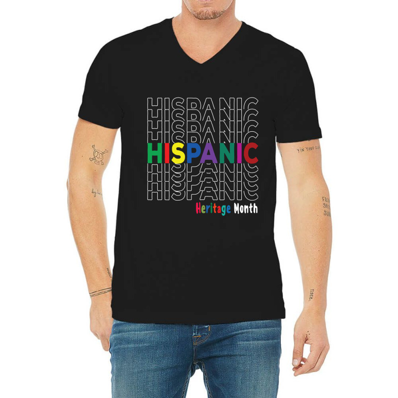 National Hispanic Heritage Month Latin America Culture V-Neck Tee by BarbaraArtist | Artistshot