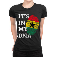 It's In My Dna Ghanaian Genetic Ghana African Ghanaian Roots Ladies Fitted T-shirt | Artistshot