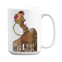 Melanin Drippin Beautiful Afro Woman Black History Feb Gift 15 Oz Coffee Mug | Artistshot