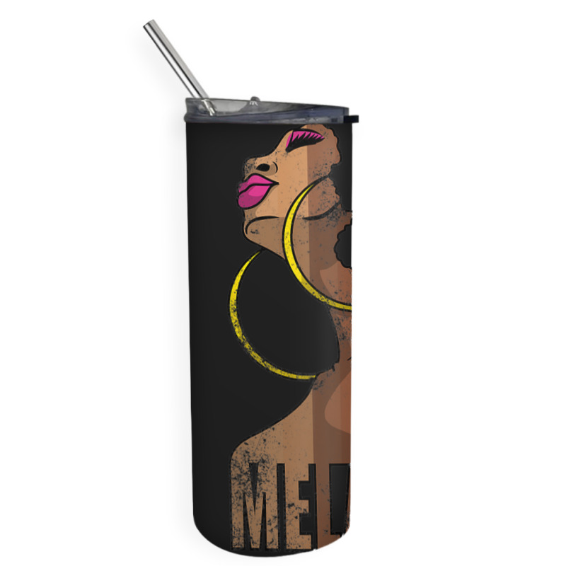 Melanin Drippin Beautiful Afro Woman Black History Feb Gift Skinny Tumbler | Artistshot