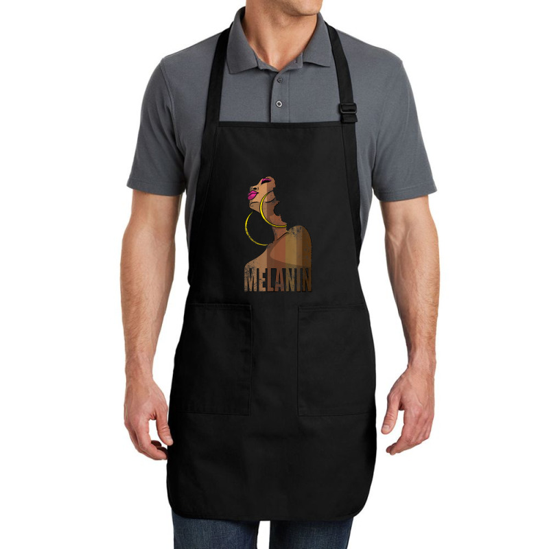 Melanin Drippin Beautiful Afro Woman Black History Feb Gift Full-length Apron | Artistshot