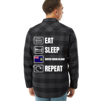 Eat Sleep British Virgin Islands Repeat Flannel Shirt | Artistshot