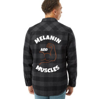 Melanin For Men  Muscles Black Proud Power Pride King Flannel Shirt | Artistshot