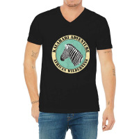 Kalahari Adventure - Classical Retro Africa Fan V-neck Tee | Artistshot