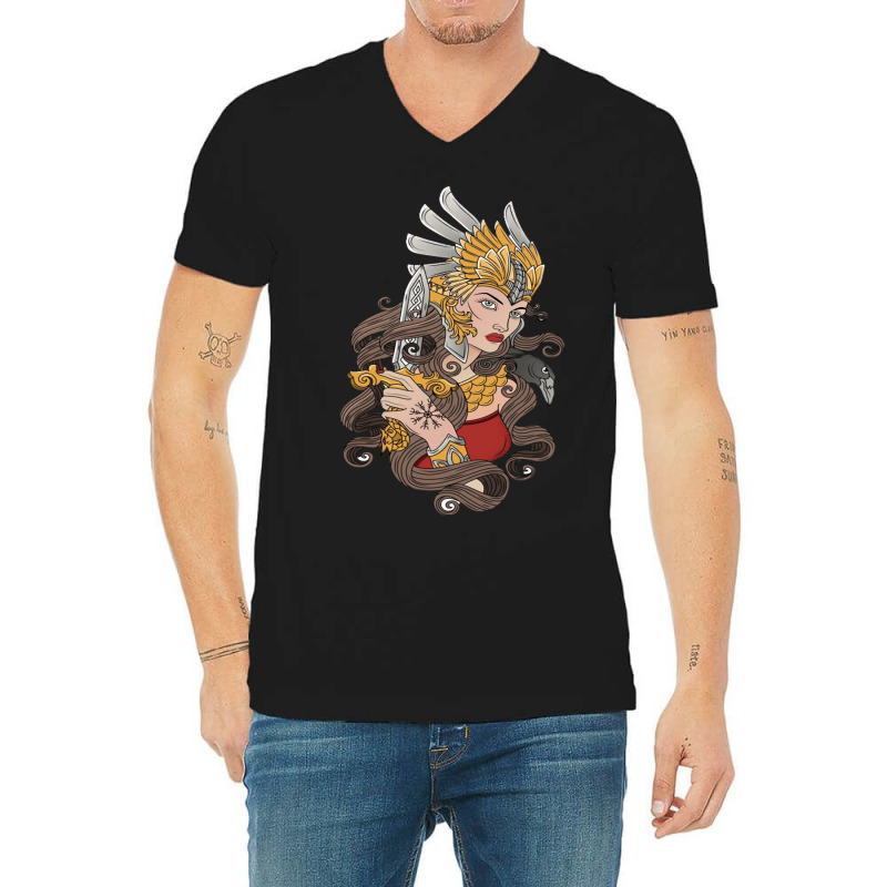 Warrior Woman V-neck Tee | Artistshot