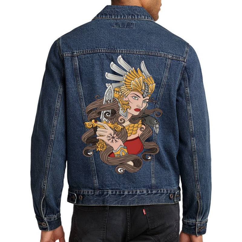 Warrior Woman Men Denim Jacket | Artistshot