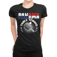 Panama Table Tennis Lovers Support Panamanian Ping Pong Team T Shirt Ladies Fitted T-shirt | Artistshot