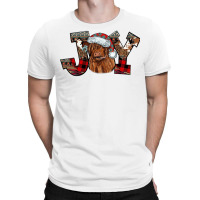 Highland Cow Christmas Joy Be Merry And Bright Western Cow Pullover Ho T-shirt | Artistshot