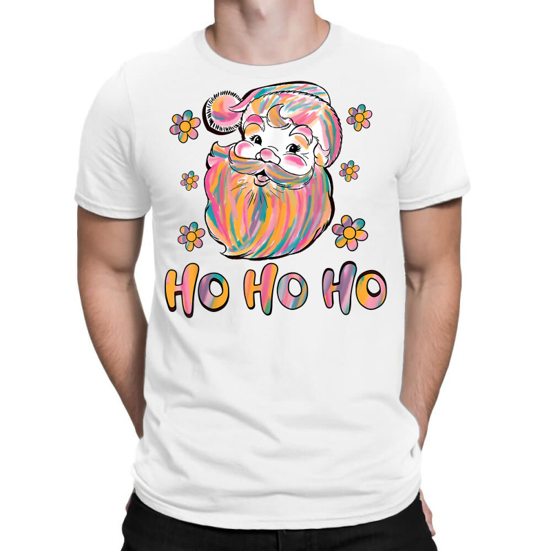 Ho Ho Ho Merry Christmas Tie Dye Colorful Santa Claus T Shirt T-shirt | Artistshot