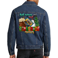 Hot Cocoa And Christmas Movies Merry Christmas Western T Shirt Men Denim Jacket | Artistshot