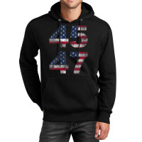 Womens Trump 45 47 2024 President Vintage Distressed V-neck Unisex Hoodie | Artistshot