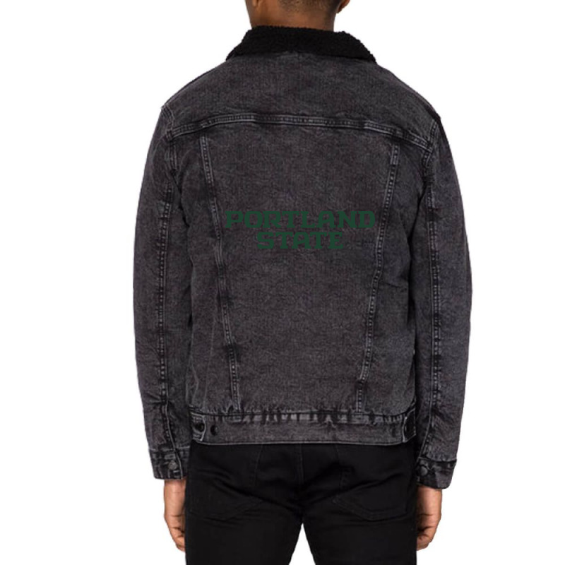 (portland State Athletics) Unisex Sherpa-Lined Denim Jacket by Julievarh | Artistshot