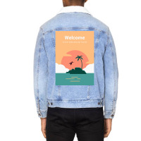 Welcome To Pterodactyl Home Unisex Sherpa-lined Denim Jacket | Artistshot