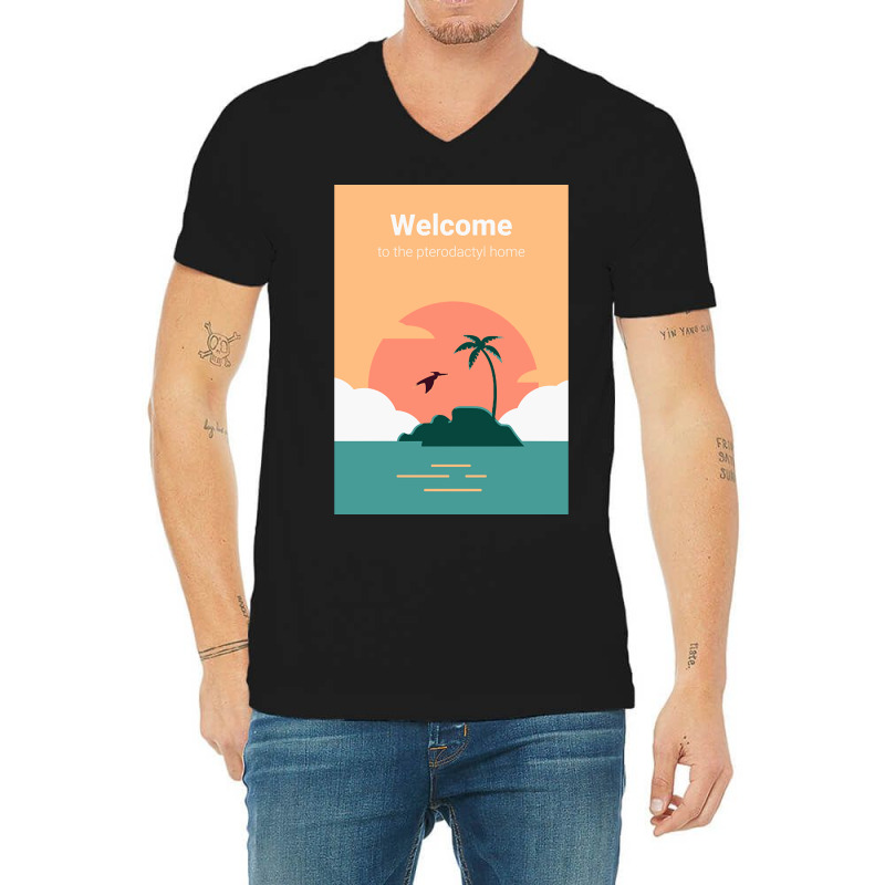 Welcome To Pterodactyl Home V-neck Tee | Artistshot