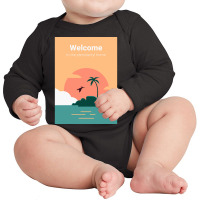 Welcome To Pterodactyl Home Long Sleeve Baby Bodysuit | Artistshot