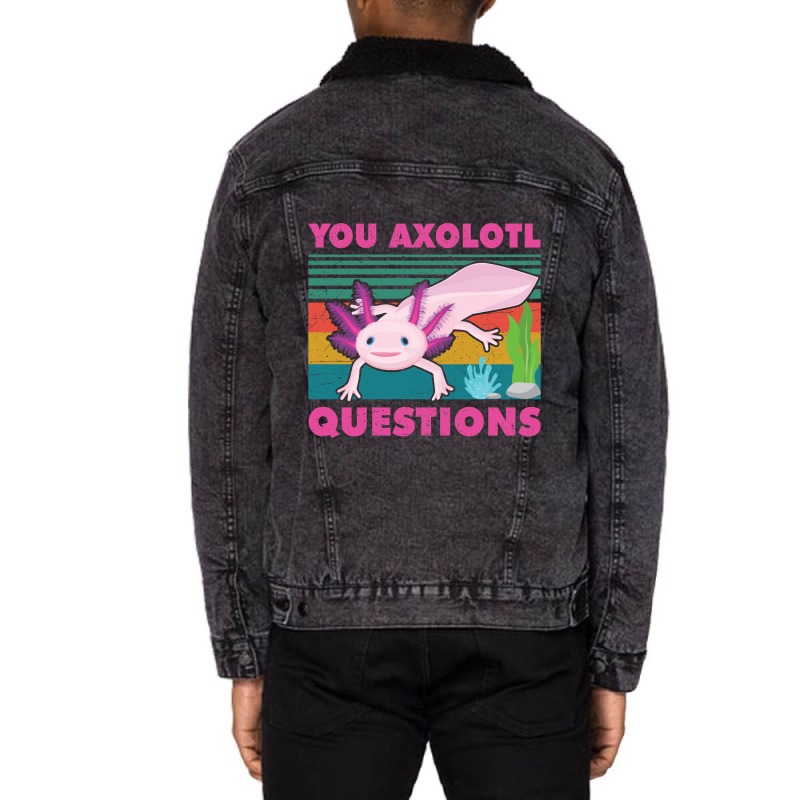 You Axolotl Questions-jiix6 Unisex Sherpa-Lined Denim Jacket by Min08 | Artistshot