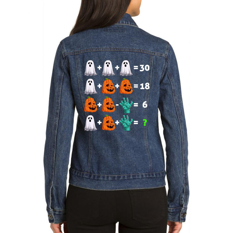 Operation Halloween Costume Math Teacher Ladies Denim Jacket by BarbaraArtist | Artistshot