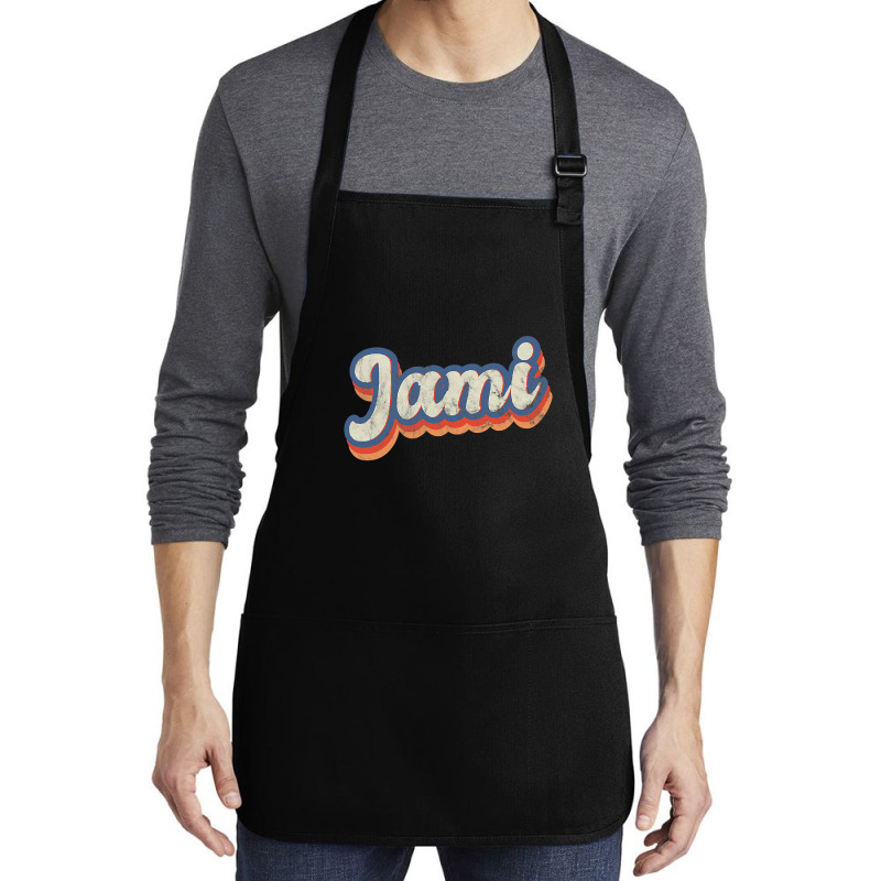 Jami Personalized Name  Custom Lettering 70 S Medium-length Apron | Artistshot