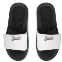 Jami Personalized Name  Custom Lettering 70 S Slide Sandal | Artistshot