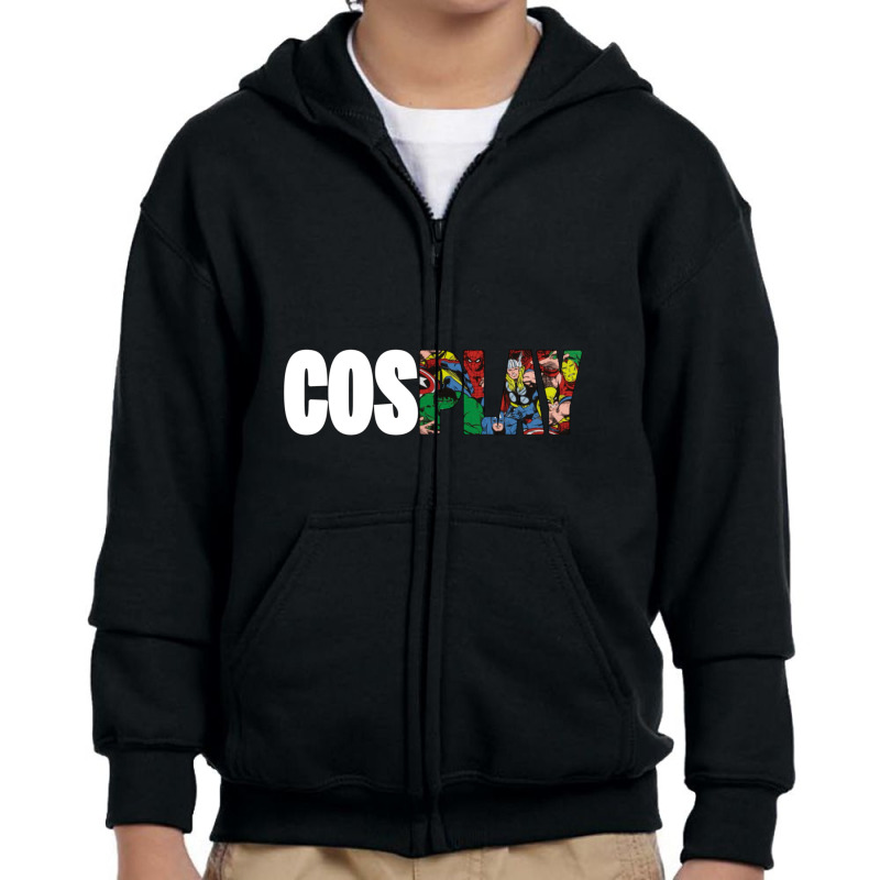 Cosplay (superhero Pattern) Youth Zipper Hoodie by AcostaLopezJuan | Artistshot