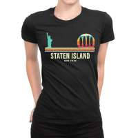 Staten Island New York Premium Ladies Fitted T-shirt | Artistshot