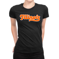 Retro Illinois Script Ladies Fitted T-shirt | Artistshot