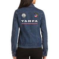 Tampa Sportssoccer Jersey National Pride Gift T Shirt Ladies Denim Jacket | Artistshot