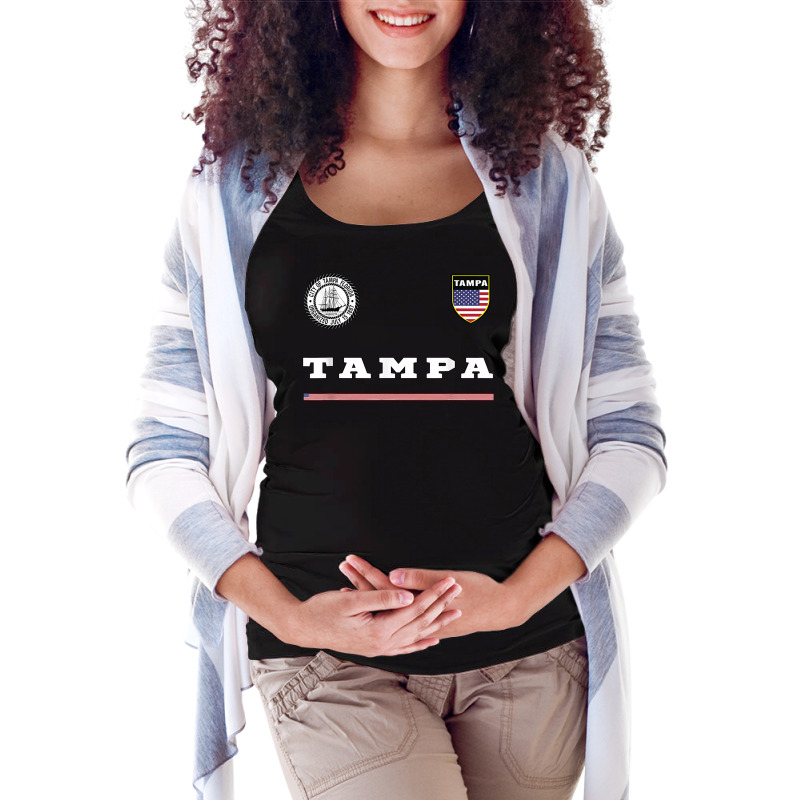 Tampa Sportssoccer Jersey National Pride Gift T Shirt Maternity Scoop Neck T-shirt by rennambka | Artistshot