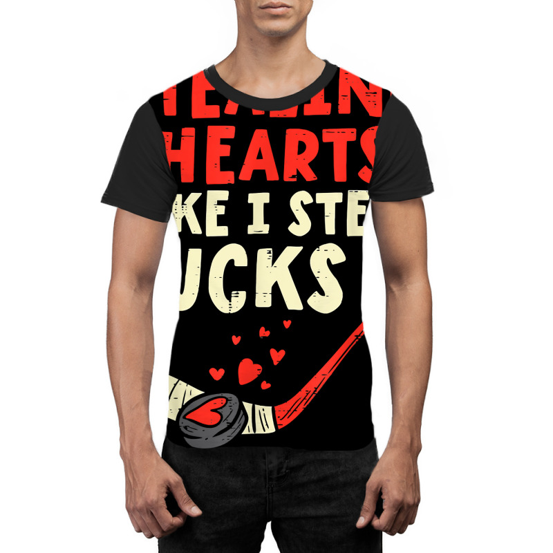 Stealing Heart Like I Steal Pucks Valentines Day Hockey T Shirt Graphic T-shirt | Artistshot